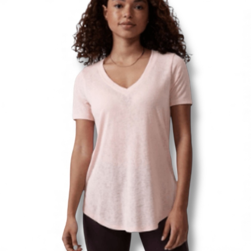 ATHLETA Breezy Scoop V-Neck Tee - Maritima Pink
Plus 1X